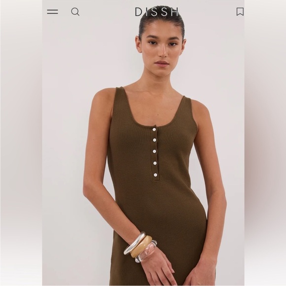 DISSH Dresses & Skirts - DISSH • Olive sleeveless maxi dress - XS
